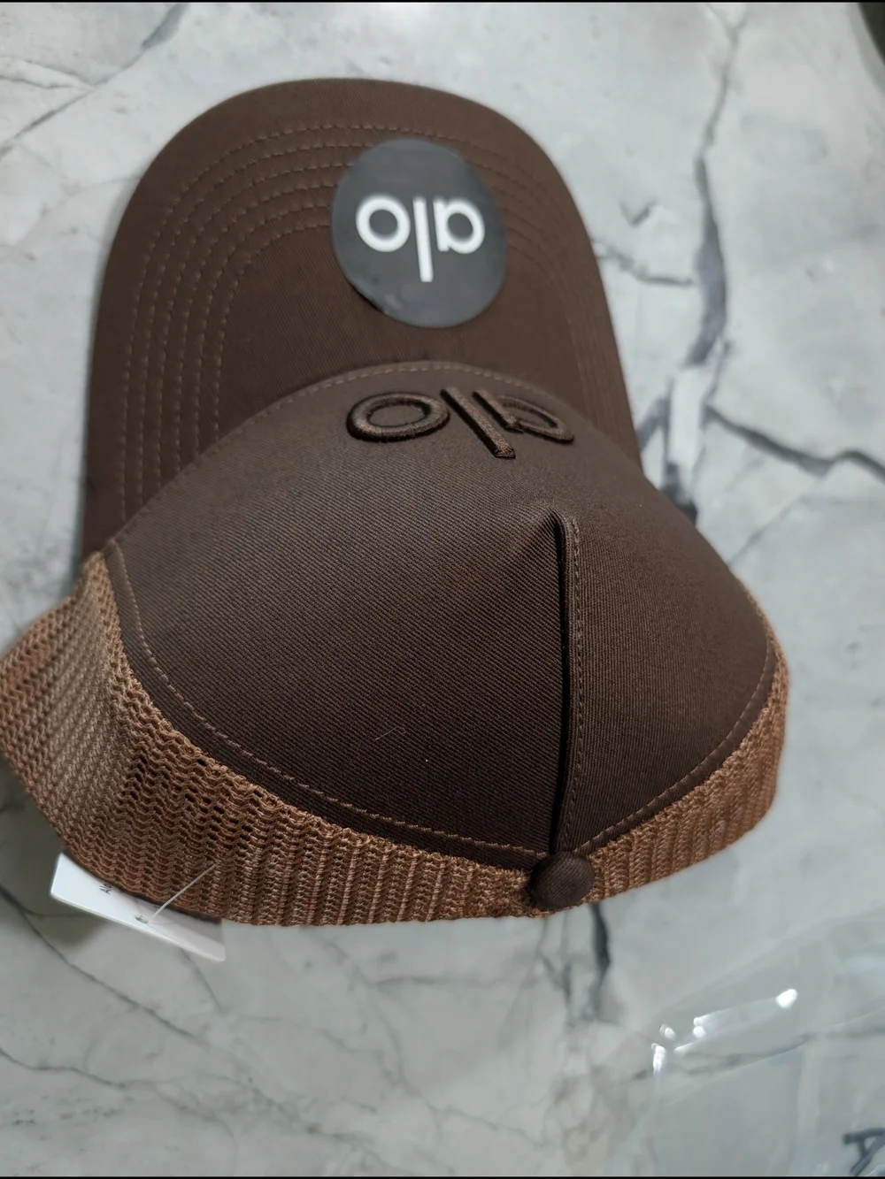 Alo Brown Coffee Trucker Hat Unisex Nwt